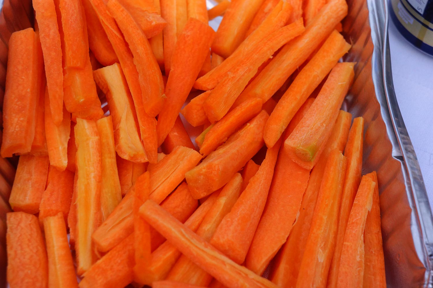 Carrots for the after run party in Venice